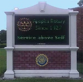 Rotarian Electronic Sign